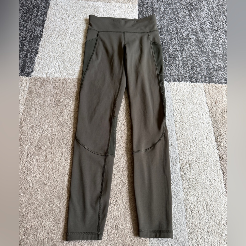 Lululemon Miles Ahead Tight women’s leggings  - Dark Olive - size 4